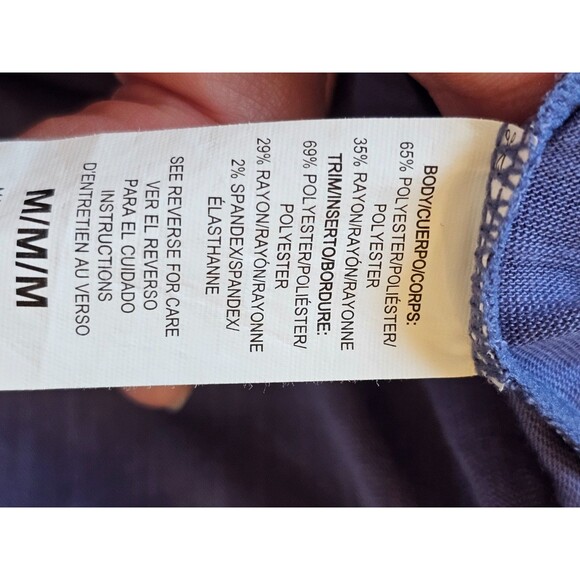 ALK Women's M Gaiam Periwinkle Short Sleeve Split Hem Tee T-Shirt Shirt Top EUC - Picture 8 of 9